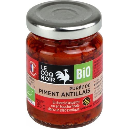 Purée de piment antillais bio artisanal français de la marque LE COQ NOIR