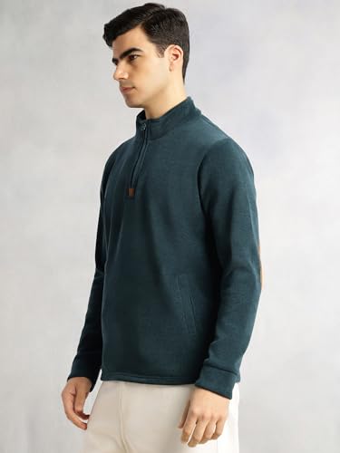 Image of Thomas Scott Men's | Regular Fit | Long Sleeves | High Neck | Solid | 100% Polyester | Knitted | Sweatshirt | Dry Clean Only
