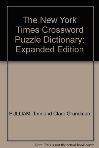 The New York Times Crossword Puzzle Dictionary:... B0027PTOL2 Book Cover