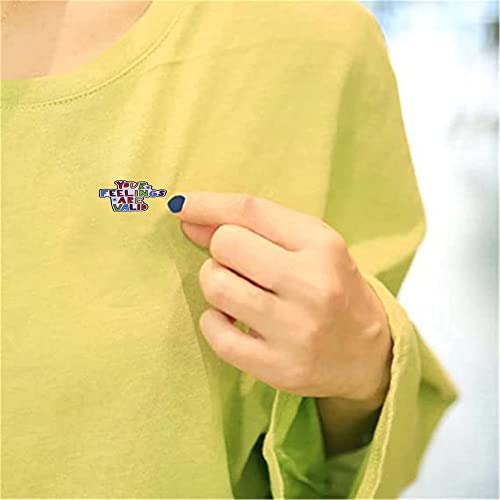 Image of PLESIU You Feel Right Badge Rainbow Letter Brooch LGBT Enamel Pin Brooch Metal Cartoon Brooch Backpack Hat Bag Collar Lapel Badge Men Women Fashion Jewelry Gifts for Women Empowerment Brooch