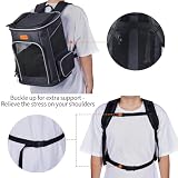 Morpilot Katzenrucksack, Hunderucksack für Katzen und Hunde Welpen, Atmungsaktive und Faltbare Haustier Rucksack mit Transparentes Fenster und Anti-offener Reißverschluss