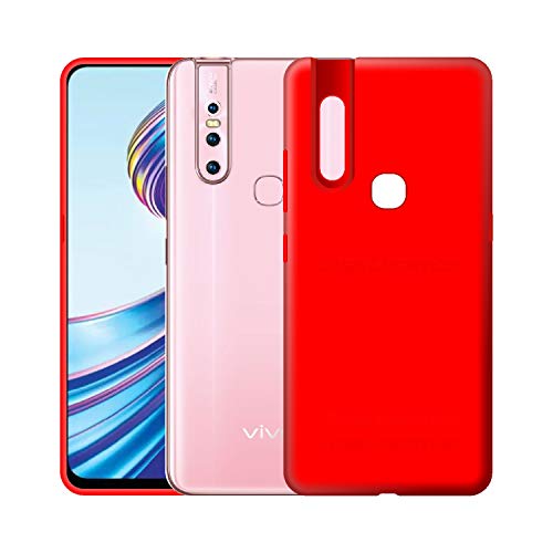 Image of Case Creation Luxurious OG Series for Vivo V15 Case Cover,Anti-Dirty Slim Case Frosted Matte Cute Candy TPU Raised Bezel (Splash of Color) Back Cover for Vivo V15 -Wine Red