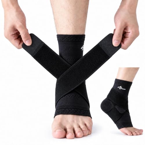 ABIRAM Ankle Brace Compression Sleeve with...