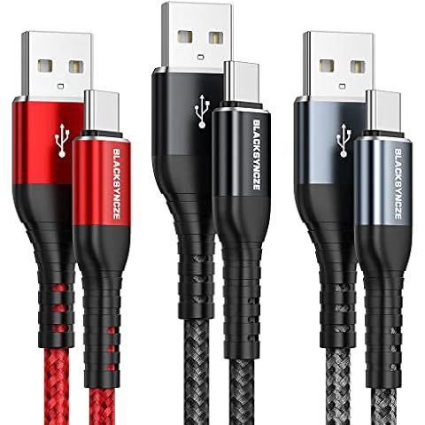 BLACKSYNCZE Cable USB C 3 Pack 2M Cover