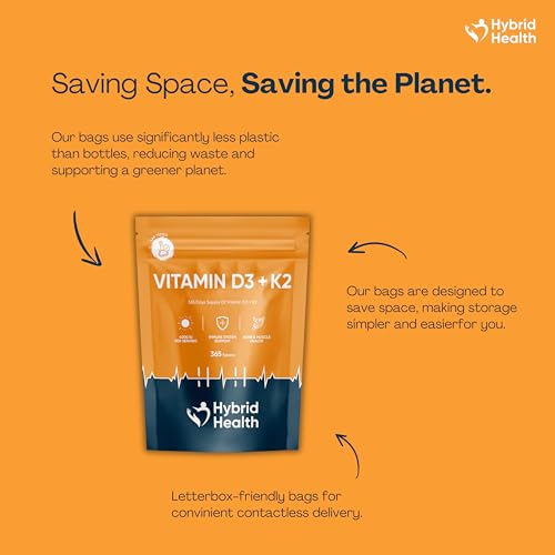 Hybrid Health Vitamin D3 K2 Supplement 4000 iu Vitamin D & 75μg Vitamin K2 MK7-365 Easy-to-Swallow Vegan Tablets, Independently Third Party Tested, 1 Year Supply - Image 5