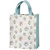 Primitives by Kathy Daily Tote - displaying designs of hand painted tea cups, tea pots, and tea kettles full of flowers all in a delicate watercolor style
