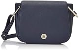  Tommy Hilfiger Damen Th Core Saddle Bag Corp Umhängetasche, Weiß (Corporate), 19x24x5cm