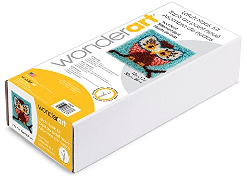 Image of Wonderart Hoot Latch Hook Kit, 12 inch X 12 inch
