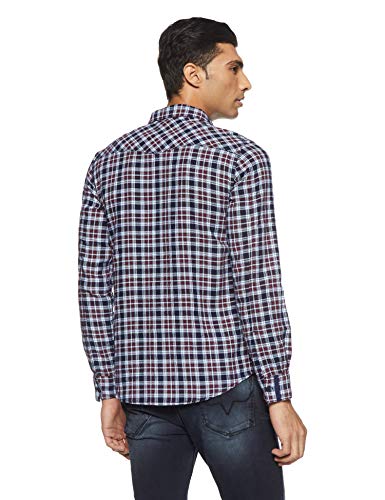 Image of Spykar Men's Checked Slim Fit Shirt