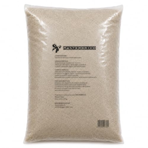 Sabbia per Sabbiatrice 0,3-1,0 mm Sacco da 25 kg - Sabbia Essiccata Vaga