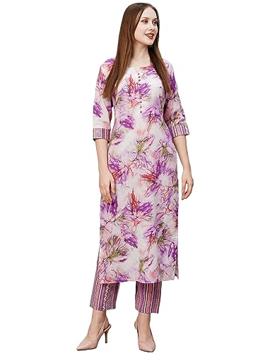 Image of ANNI DESIGNER Cotton Blend Womens Kurta Set