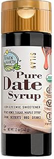 Heaven & Earth 100% Pure Organic Date Syrup 340g | Natural Honey Alternative | Silan Date Honey | Low Glycemic Index, Great Sugar Replacement | Kosher