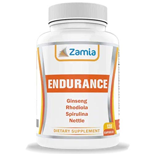 100% Plant-Based Cardio-Boost; Panax Ginseng, Rhodiola Rosea, Spirulina, Nettle -120 Vegan Capsules w/High