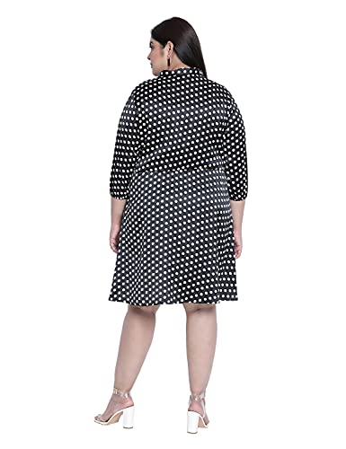 Image of oxolloxo Plus Size Printed Tie Knot Dress