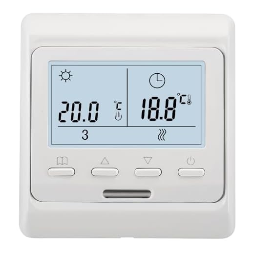 Wengart Termostato Interior WG806,programación semanal AC230V,6 períodos de Tiempo,Salida 3A,Pantalla Digital LCD, para Sistema de Calentamiento de Agua con función de conexión de Caldera,Blanco