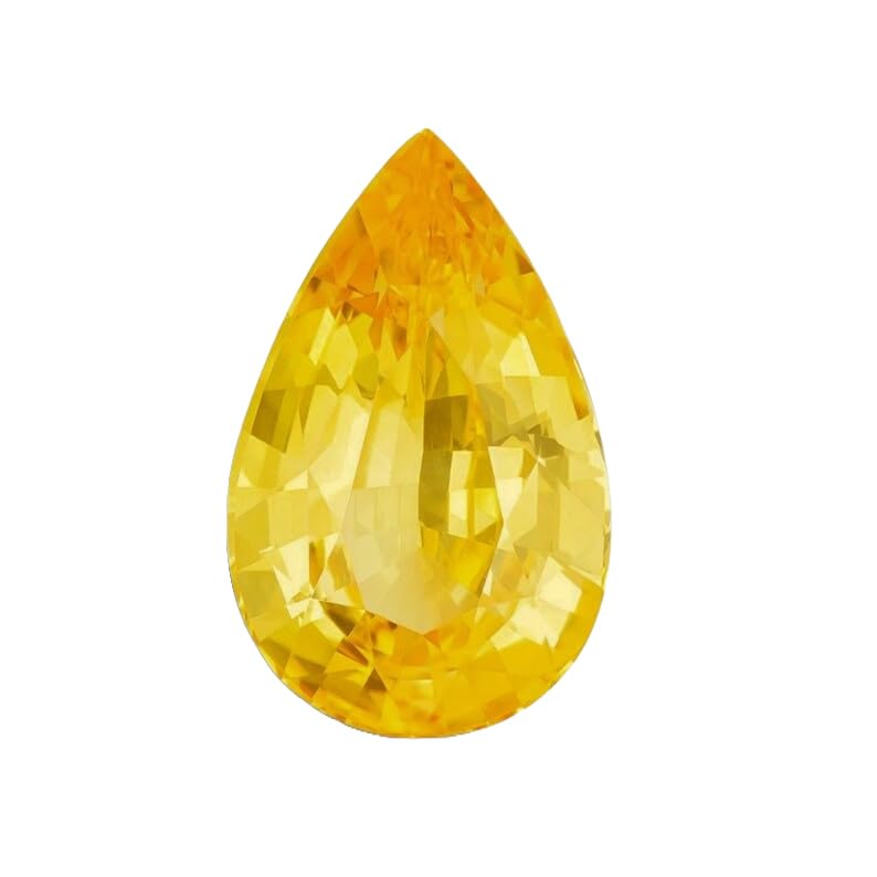 Saphir jaune en forme de poire pour fabriquer votre bague de fiançailles