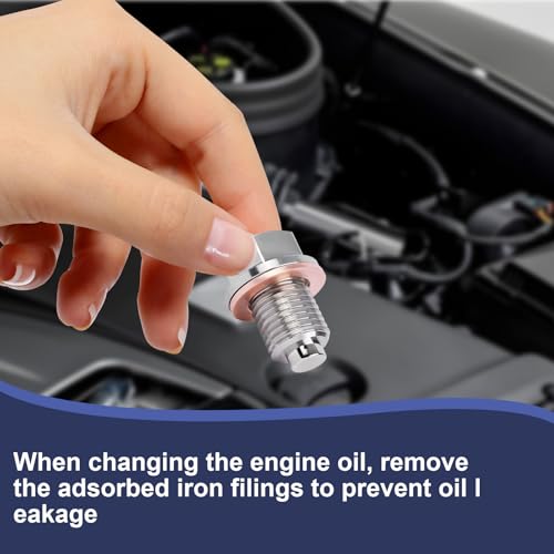 Magnetische Ölablassschraube M14X1,5 Magnetische Dichtung Ölwannenablassmutter Ölablassschraube mit Dichtring Magnetische Ölwannenwanne Aus Rücklaufablassschraube Adapter