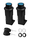 OCHIKI Hard Saddlebag Locks Kit Fit for Harley Honda Yamaha Kawasaki Suzuki Universal RS Motorcycle Saddle Bags, with 2 Keys, Black
