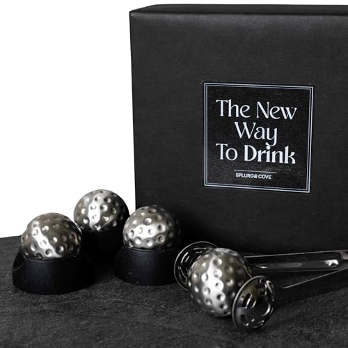 Stainless Steel Golf Ball Whiskey Chillers – Reusable Non-Diluting Ice