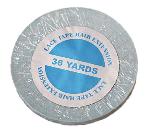 "Lace Tape" Hair Extensions Tape Double Sided Roll Tapes Stickers Adhesive for Men Hair System Replacement Toupee Hair Extension Wig Bundles Hair Weave Closure Lace Frontal(36Y & 1CM)