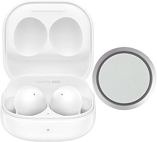 SAMSUNG Fones de ouvido Galaxy Buds2 (ANC) com cancelamento de ruído ativo, Bluetooth 5.2 sem fio para iOS e Android, modelo internacional – SM-R177 (pacote de carregador rápido sem fio, branco)