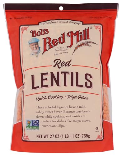 Lentilles rouges seches legumes secs Bobs Red Mill 765oz pour dahl et soupe de lentille