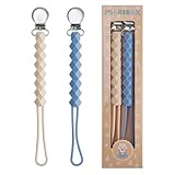Pacifier Clip for Boys Girls - MORIBOX Paci Clip Soothie Baby Binky Holder for Shower Gift Birthday 2 Pack