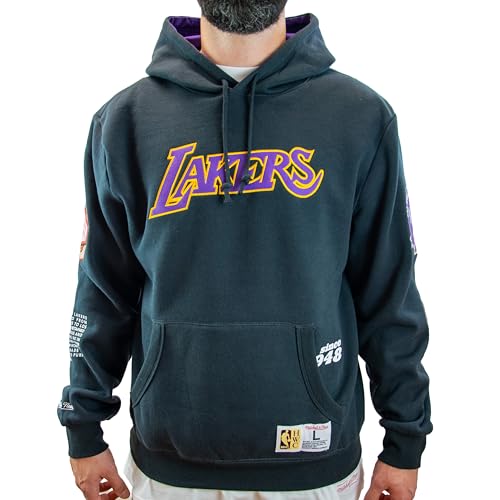 Mitchell Ness Nba Team Origins Fleece Hoody - La Lakers, L Mitchell Ness Nba Team Origins Fleece Hoody - La Lakers, L