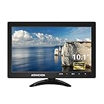 AISHICHEN Mini Monitor 10.1 Zoll, Raspberry Pi Display 1280 x 800, IPS Bildschirm with HDMI USB VGA AV BNC - Tragbarer Monitor für Büro/Geschäft/Computer, TV-Boxen, DVRs, Spielegeräte