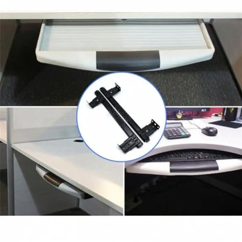 Glissières de tiroir de clavier en acier robuste de 27mm de large haute précision