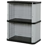 アイリスオーヤマ ロッカー ミニロッカー ブラック/グレー 幅90×奥52×高115cm ML-1200V