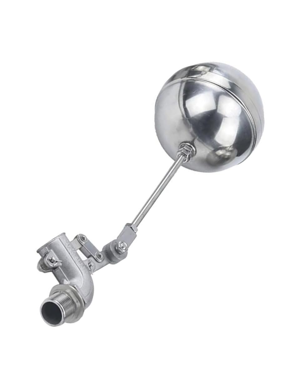 Coal2toalpw One Color 304 Stainless Steel Adjustable 90 Degree Elbow Float Ball Valve For Water Tank - 1/2Inch, 3/4Inch, 1Inch Port Sizes(3/4Inch)