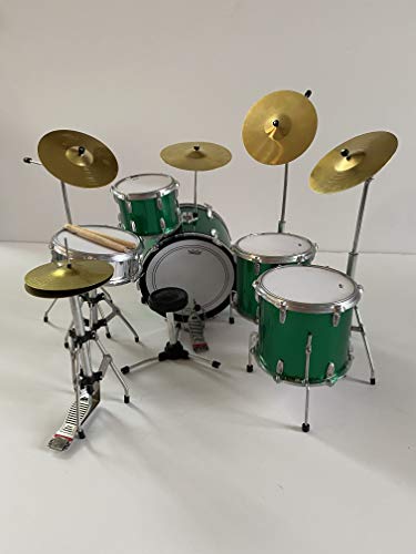 Axe Heaven John Bonham Zep Tribute Green Sparkle Ludwig Mini Drum Kit Model For Display Only #TOP1