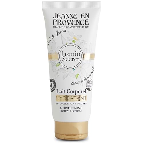 JEANNE EN PROVENCE - Lait Corporel Hydratant & Parfumé - Jasmin Secret - 95% d'Ingrédients d'Origine Naturelle - Peau sèche - Fabriqué en France à Grasse...