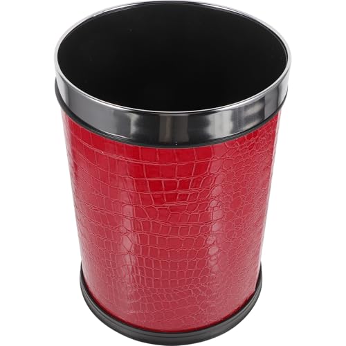 Caneca de basura grande 12L con anillo acero rojo