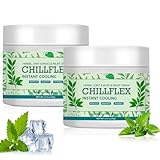 CHILLFLEX Menthol Soothing Cream, 3.5 OZ Joint Activities Throughout The Body, Relieve Muscle Tension for Head, Knees, Legs, Lumbar, Neck, Hands and Feet Men Women, 2 Bottle