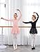 Zaclotre Girls Ballet Leotards Toddler Long Sleeve Crisscross Back Dance Dress Outfit with Removable Shiny Skirt Combo