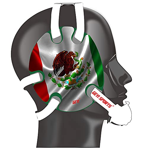 Wresling Headgear Mexican Flag Decals (Dark Green)
