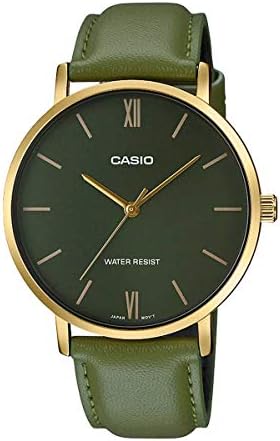 Casio Analogue Men's Watch (Green Dial Green Colored Strap)