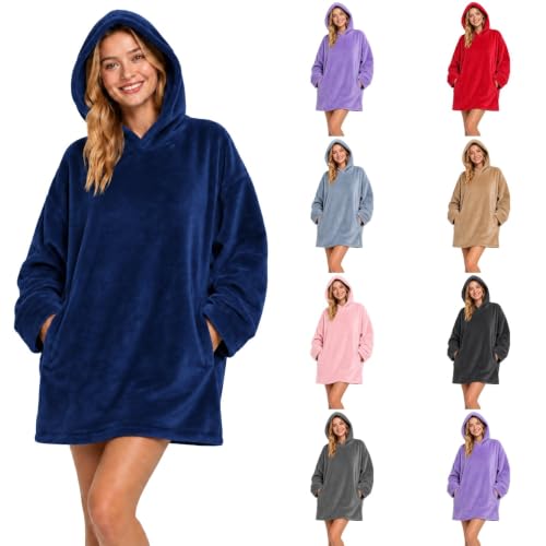 Gaexia Womens Fleece Oversized Hooded Sweatshirt, Soft Lounger Sweatshirts - image 1