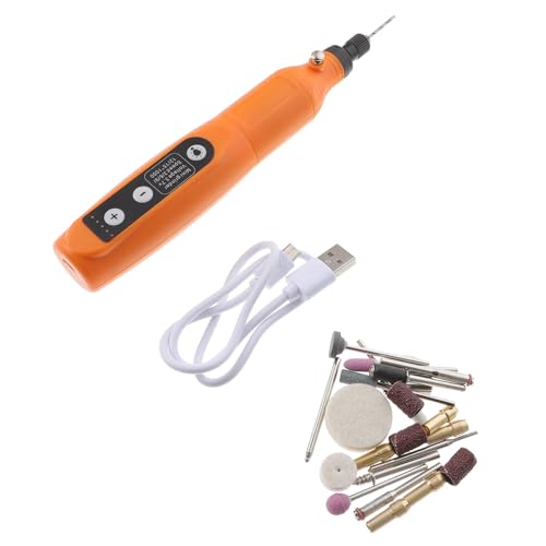 Perceuse à Ongles Sans Fil Uonlytech Orange : Kit Polisseuse Portative avec Outil Rotatif Abdos