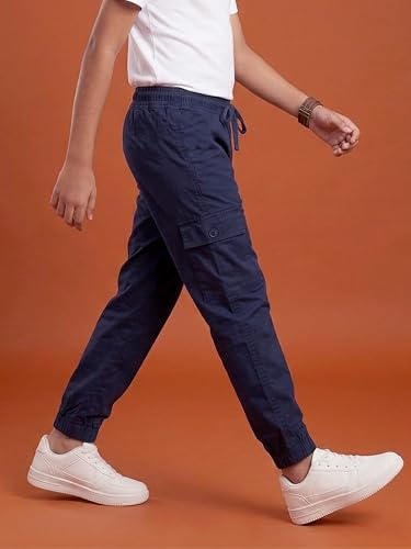 Image of KiddoPanti Boys 100% Twill Cotton Cargo Jogger Pants