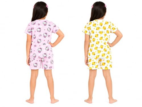 Image of NammaBaby Girl's Cotton Graphic Print Night Suit and Payjama Set - Multipack