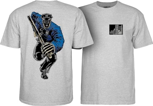 T-shirt Chris Senn Police Gris Powell Peralta pour skateur