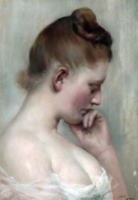 Affiche Une fille de Benjamin Kennington en toile d'art impression portrait 60x90cm