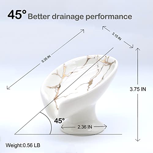 Nixbyo Soap Dish Bar, Soap Holder Self Draining Soap Dish,Ceramic Soap Dishes Easy To Clean, Keeps Soap Dry For Kitchen Sink And Bathroom Shower Or Corner Soap Dish Wall #TOP3