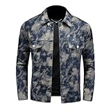 Material: esta chaqueta vaquera cuenta con materiales duraderos y construcción reforzada resistente. Hecho de 82% algodón y 18% poliéster para mayor comodidad, y cerrado con un botón de latón duradero. Suave, cómoda y duradera. Lavar a mano o a máquina en agua fría, preferiblemente con colores similares