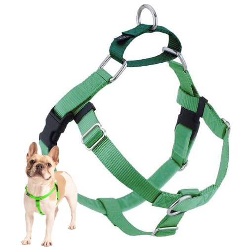 2 Hounds Design Freedom No Pull Dog Harness, Adjustable Harness, Easy Walking & Comfortable Control, Fits Small, Medium & Large Dogs, Solid Colors, Made in USA, 5/8" MD, Neon Green by 2 Hounds Design - Used condition - US$19.72