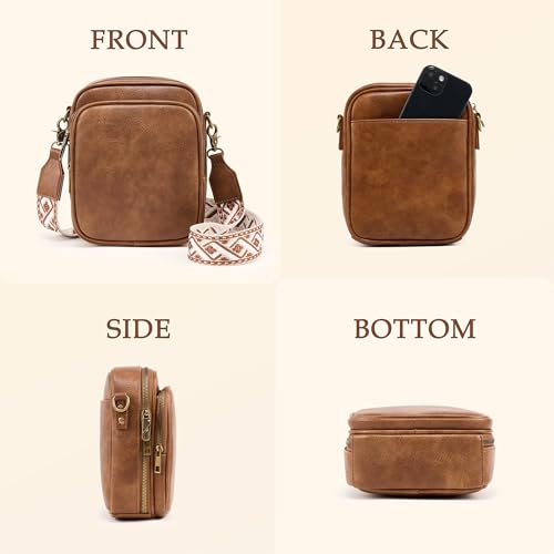 Image of Small Crossbody Bag for Women with Card Slots Vegan Leather Messenger Bag Men Wallet, Cross Body Anti-theft Shoulder Purse