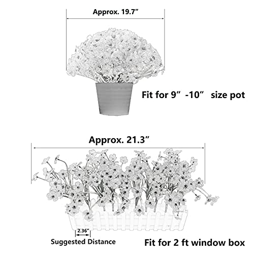 Satefello 20 Bundles Outdoor Artificial Flowers, Uv Resistant Fake Flower With Plastic Plants Faux Silk Flower For Outside Front Porch Hanging Planter Decoration(Purple) #TOP4